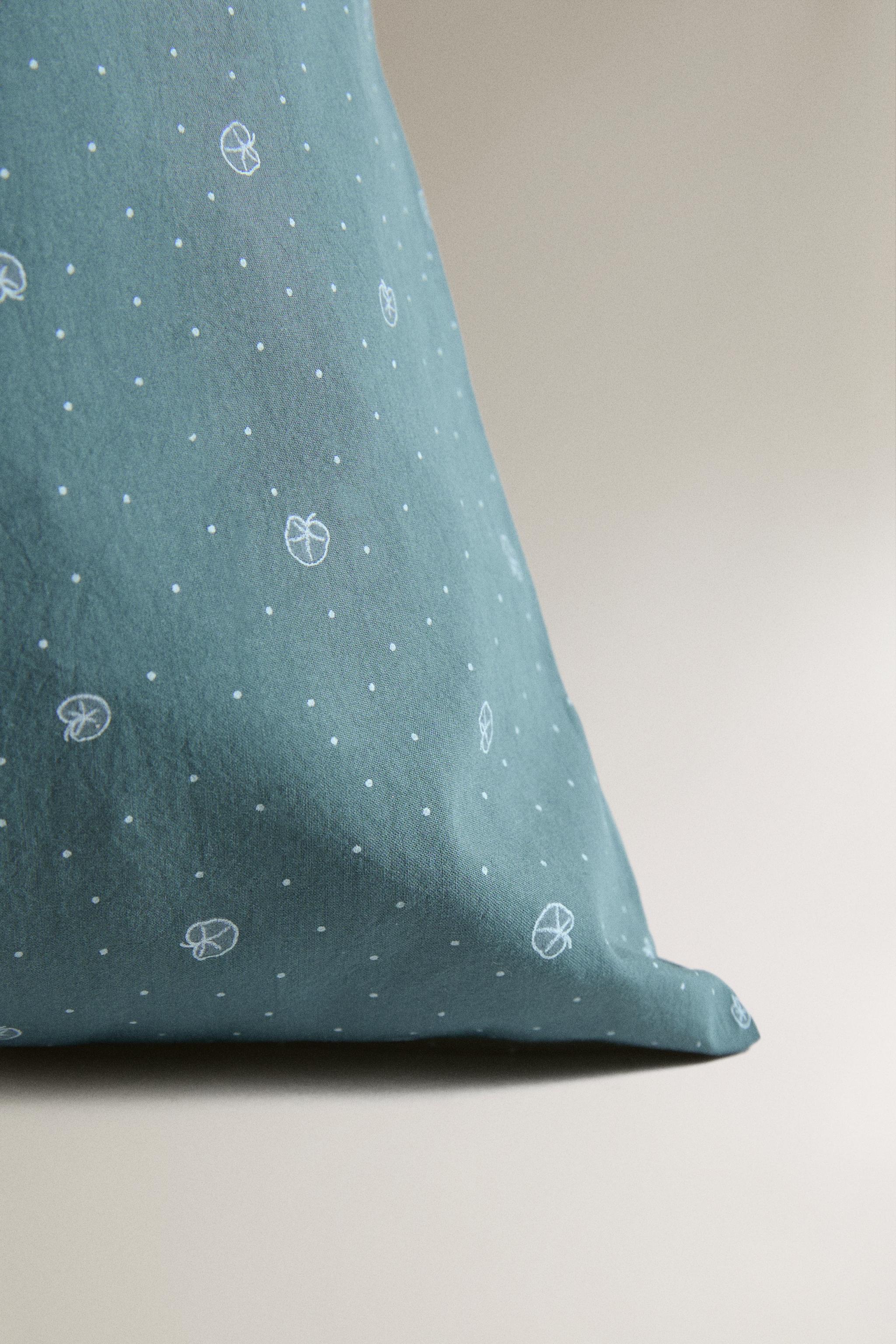 SAC RANGEMENT VÊTEMENTS ENFANT COTON FEUILLES